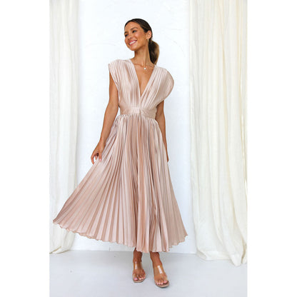 Aléna – Robe Plissée Décontractée et Élégante