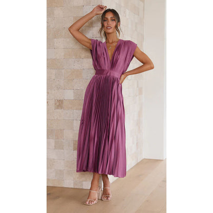 Aléna – Robe Plissée Décontractée et Élégante