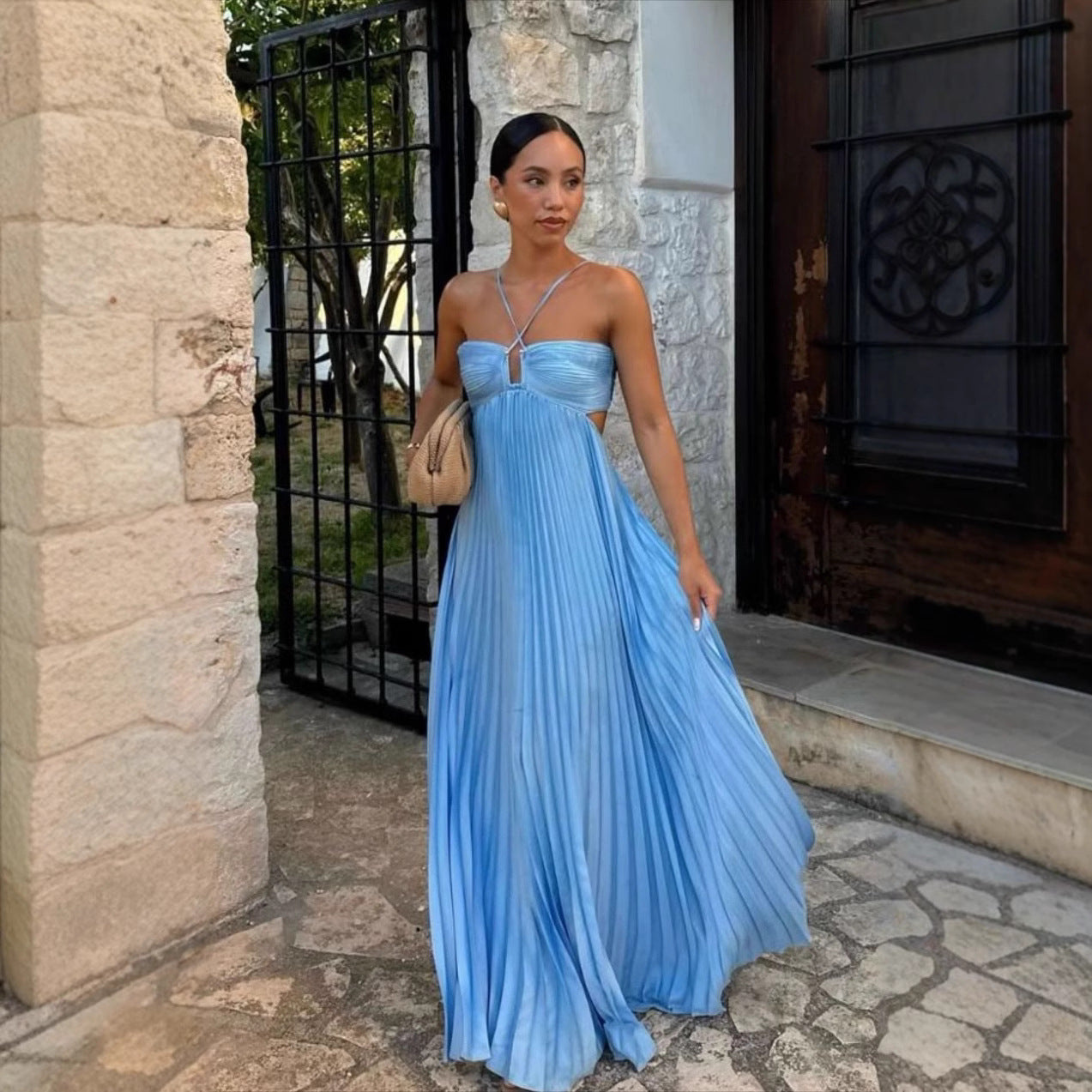 Naïssa – Robe Bustier Plissée et Élégante