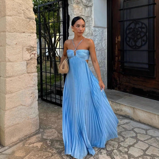 Naïssa – Robe Bustier Plissée et Élégante