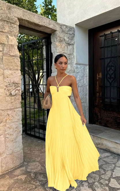 Naïssa – Robe Bustier Plissée et Élégante