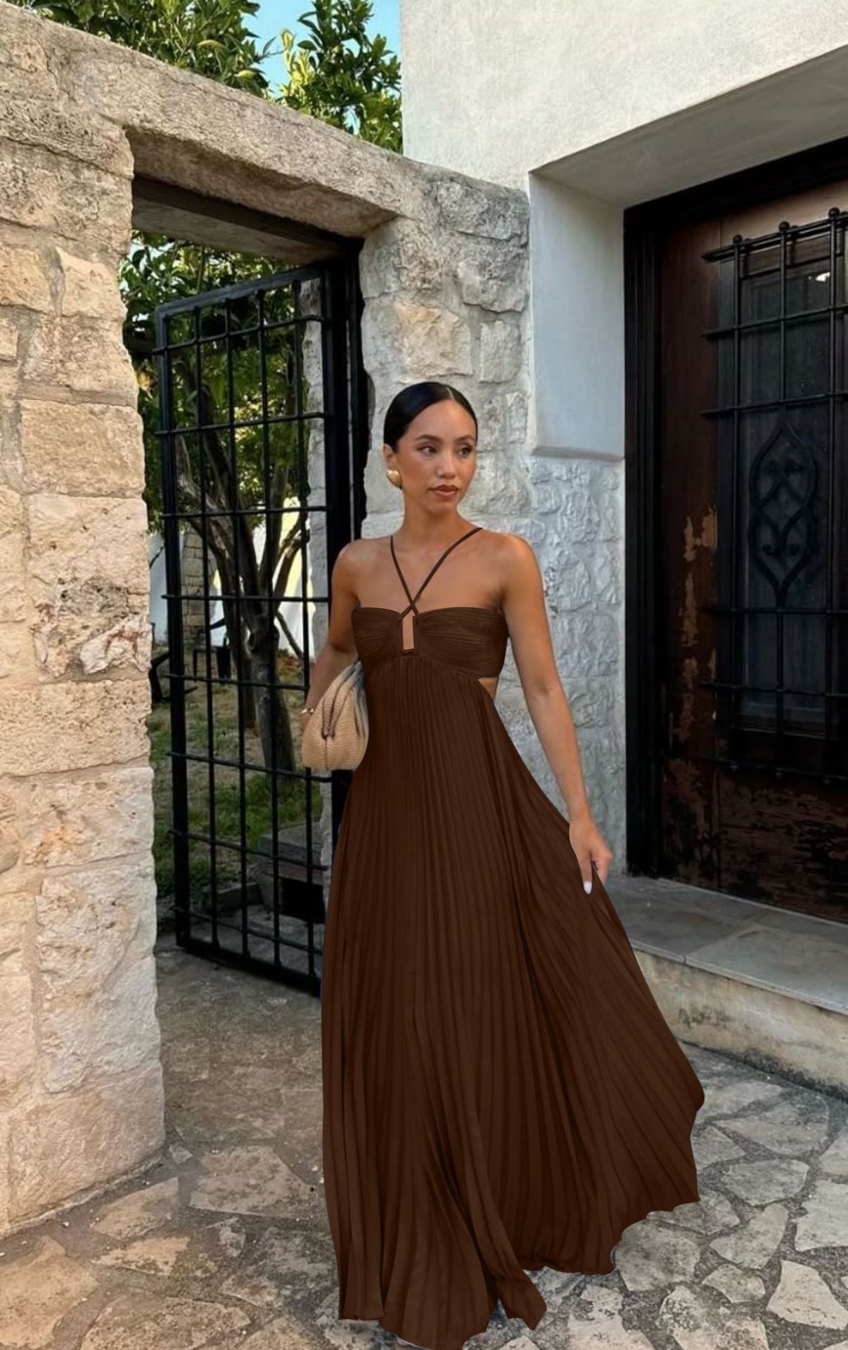 Naïssa – Robe Bustier Plissée et Élégante
