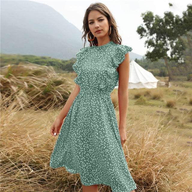 Liora – Robe Longue en Chiffon Légère et Évasée