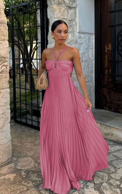 Naïssa – Robe Bustier Plissée et Élégante